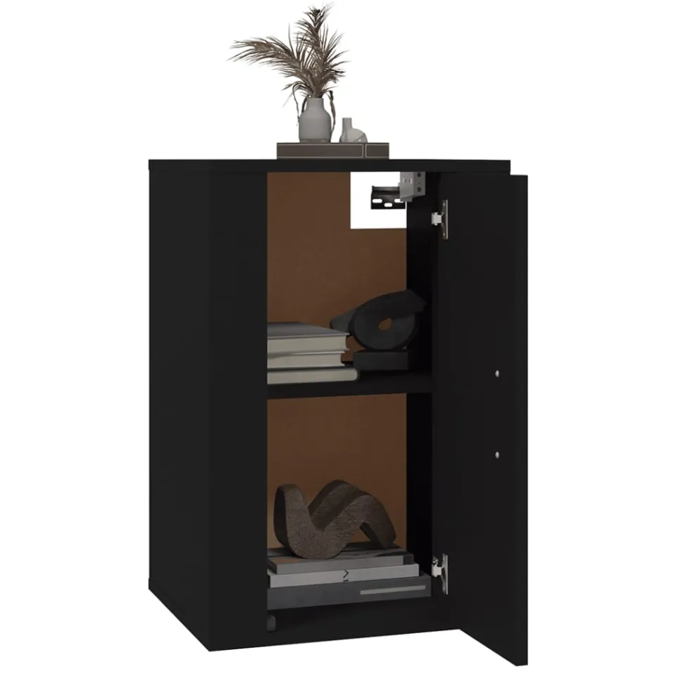 vidaXL Tv-wandmeubel 40x34,5x60 cm zwart