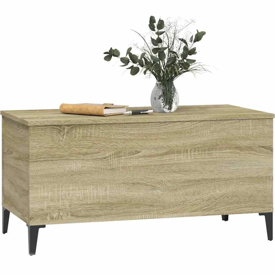 vidaXL Salontafel 90x44,5x45 cm bewerkt hout sonoma eikenkleurig, foto 3