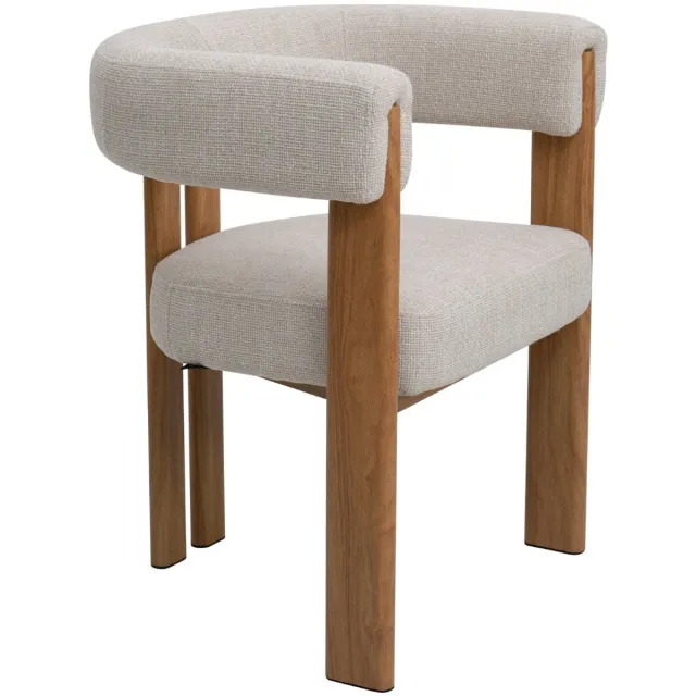 DÉJA Living Eetkamerstoel Aragon - Beige/Naturel - Zithoogte 46cm - Set van 2