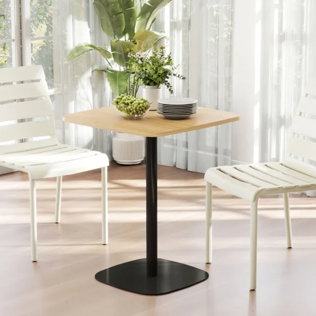 Wishdor Kleine Eettafel - Vierkant - Modern - Keuken - Hout - Naturel - 60 Cm Natuurhout