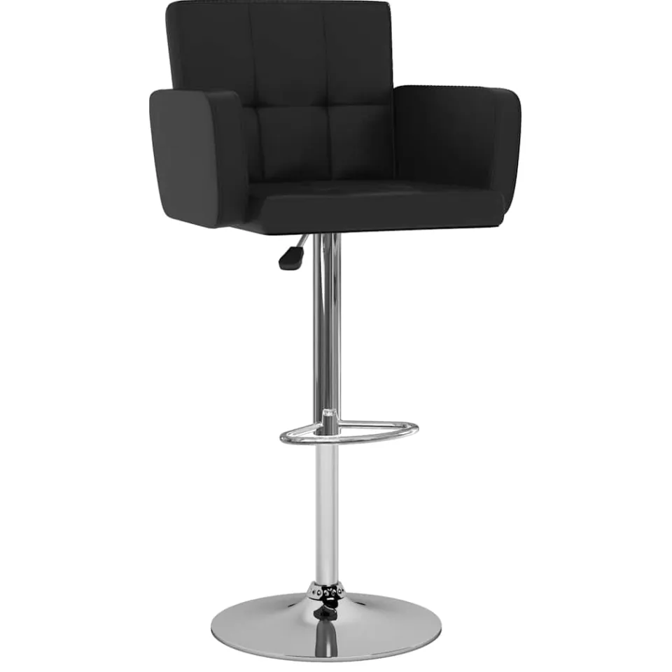 vidaXL Barstoelen 2 st kunstleer zwart, foto 2