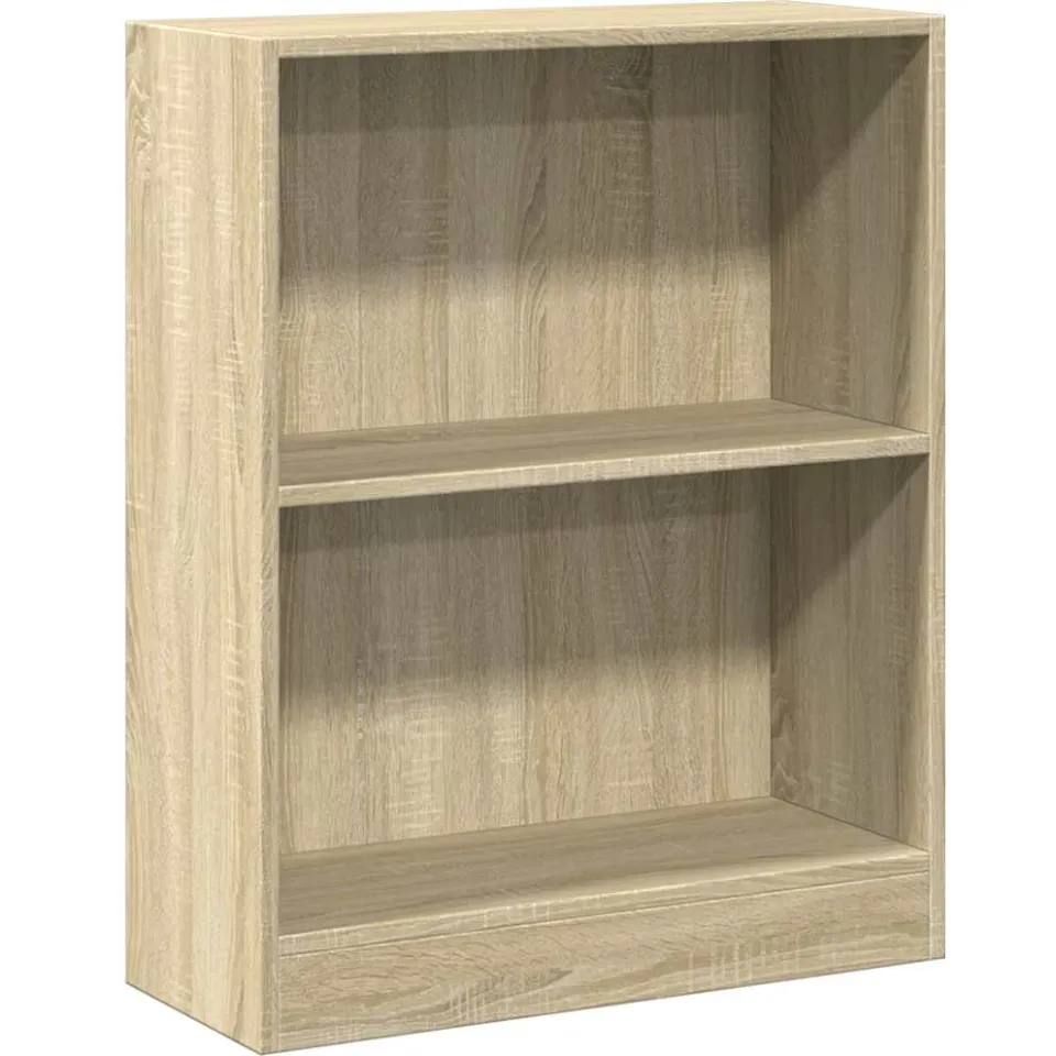 vidaXL Boekenkast 60x24x76 cm bewerkt hout sonoma eikenkleurig, foto 3