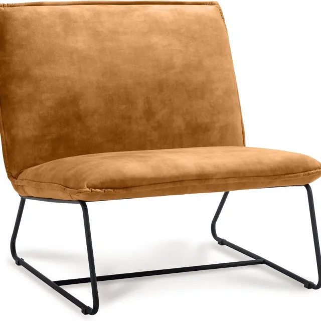Icon Living Fauteuil Coco - 1.5 zits - Stof Adore Cognac - Gun Color Frame