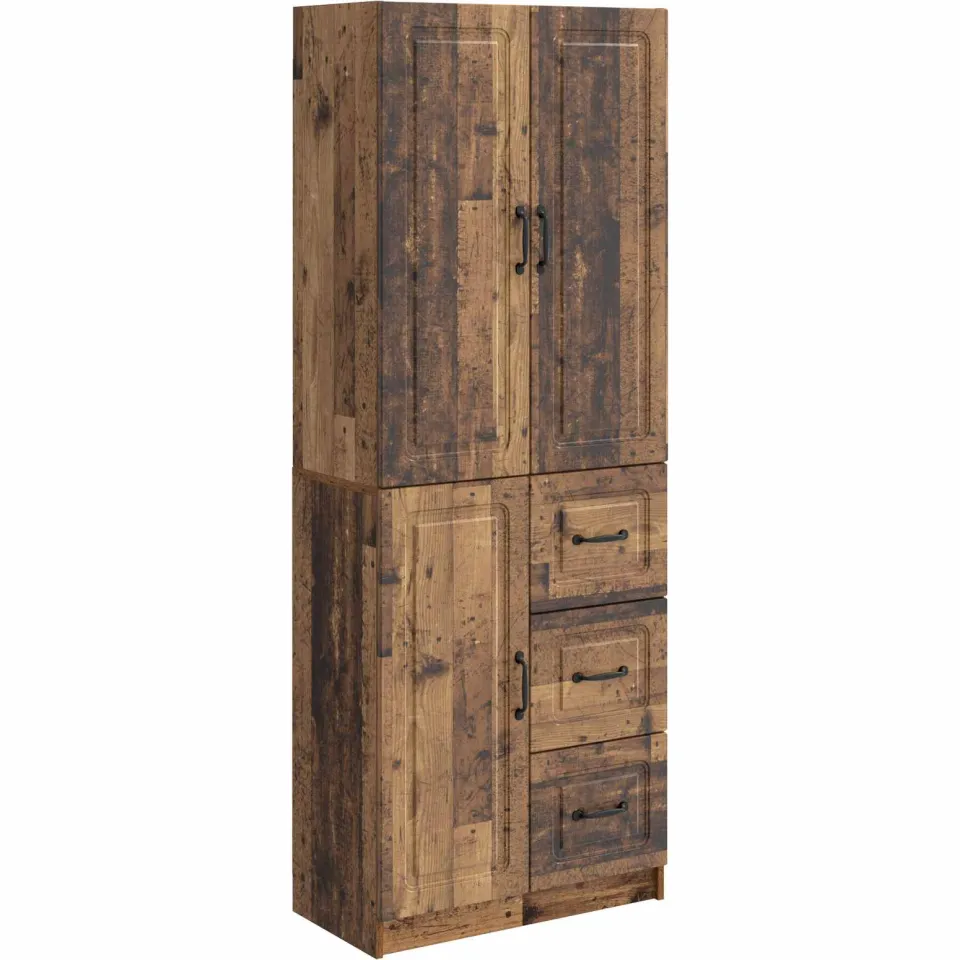 vidaXL Kastenset 2 st Oud hout Bewerkt hout bruin, foto 3