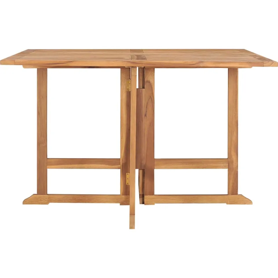 vidaXL Tuintafel inklapbaar 110x110x75 cm massief teakhout bruin, foto 3