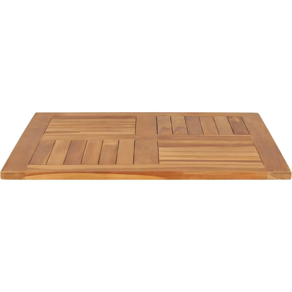 vidaXL Tafelblad vierkant 80x80x2,5 cm massief teakhout Bruin