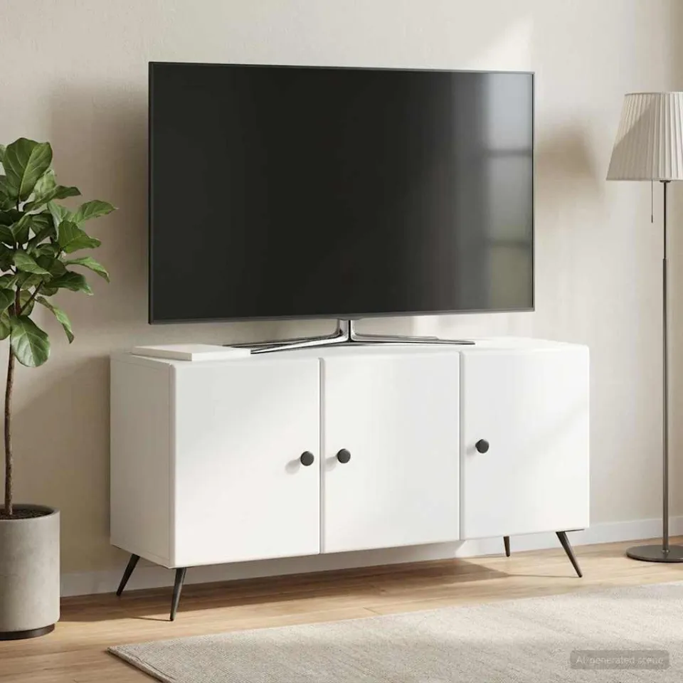 vidaXL TV-kast Wit 99 x 34,5 x 50 cm Bewerkt hout, foto 4