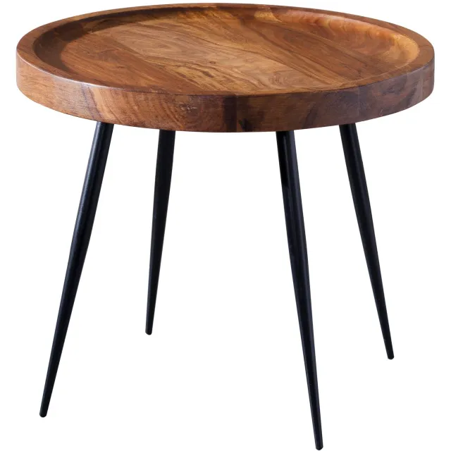 Cosmo Casa Bijzettafel - Bruin - Metaal - 46 x 46 x 40 cm