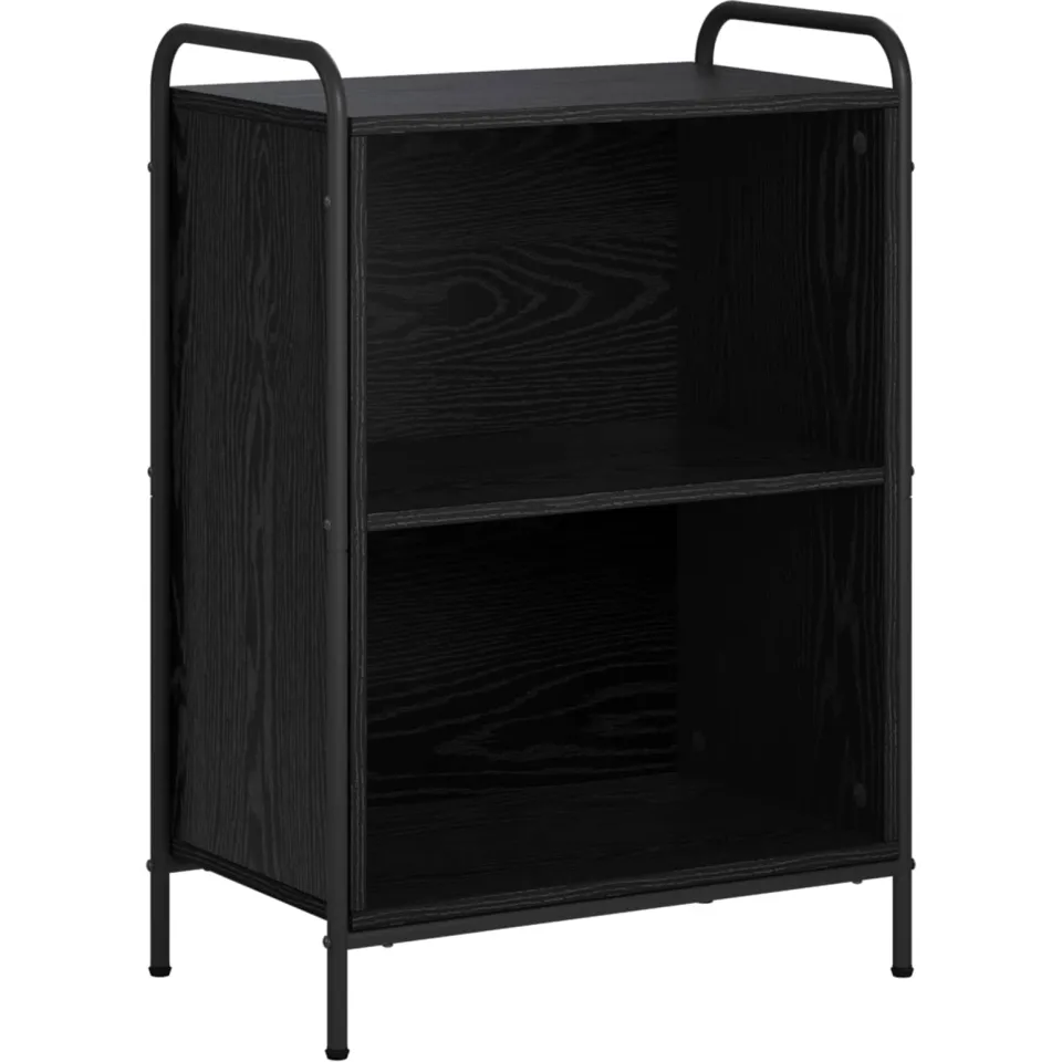 vidaXL Boekenkast 55,5 x 33 x 174 cm Bewerkt hout Zwart eiken, foto 3