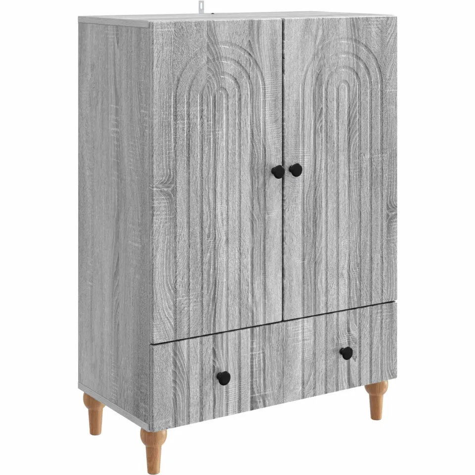 vidaXL Dressoir Grijs sonoma 66 x 34,5 x 95 cm Bewerkt hout, foto 4