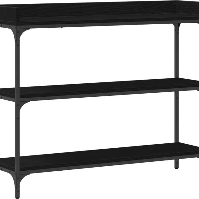 vidaXL Console - Tafel - Zwart - eiken - 100 - x - 30 - x - 80 - cm Zwart eiken