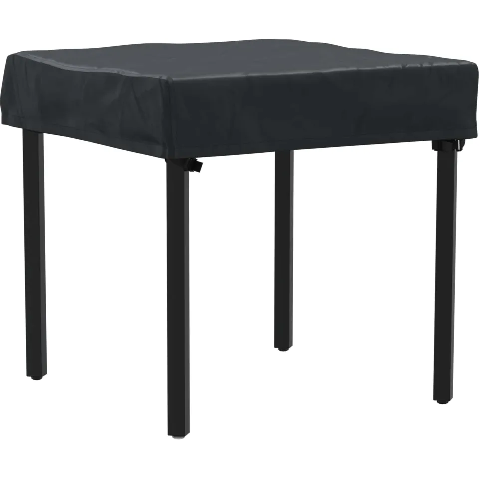 vidaXL Tafel Dek 82 x 82 x 15 cm Vierkant Waterdicht Zwart