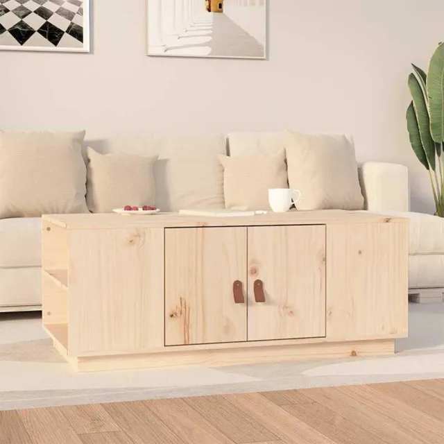 vidaXL Salontafel 100x50x41 cm massief grenenhout bruin, foto 2