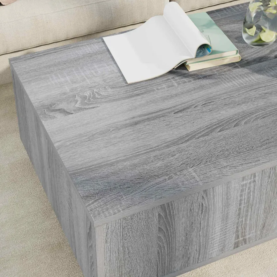 vidaXL Salontafel Grijs Sonoma 95 x 55 x 31 cm Bewerkt hout, foto 4