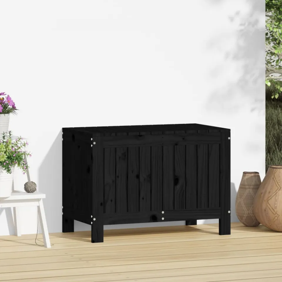 vidaXL Tuinbox 76x42,5x54 cm massief grenenhout zwart, foto 3