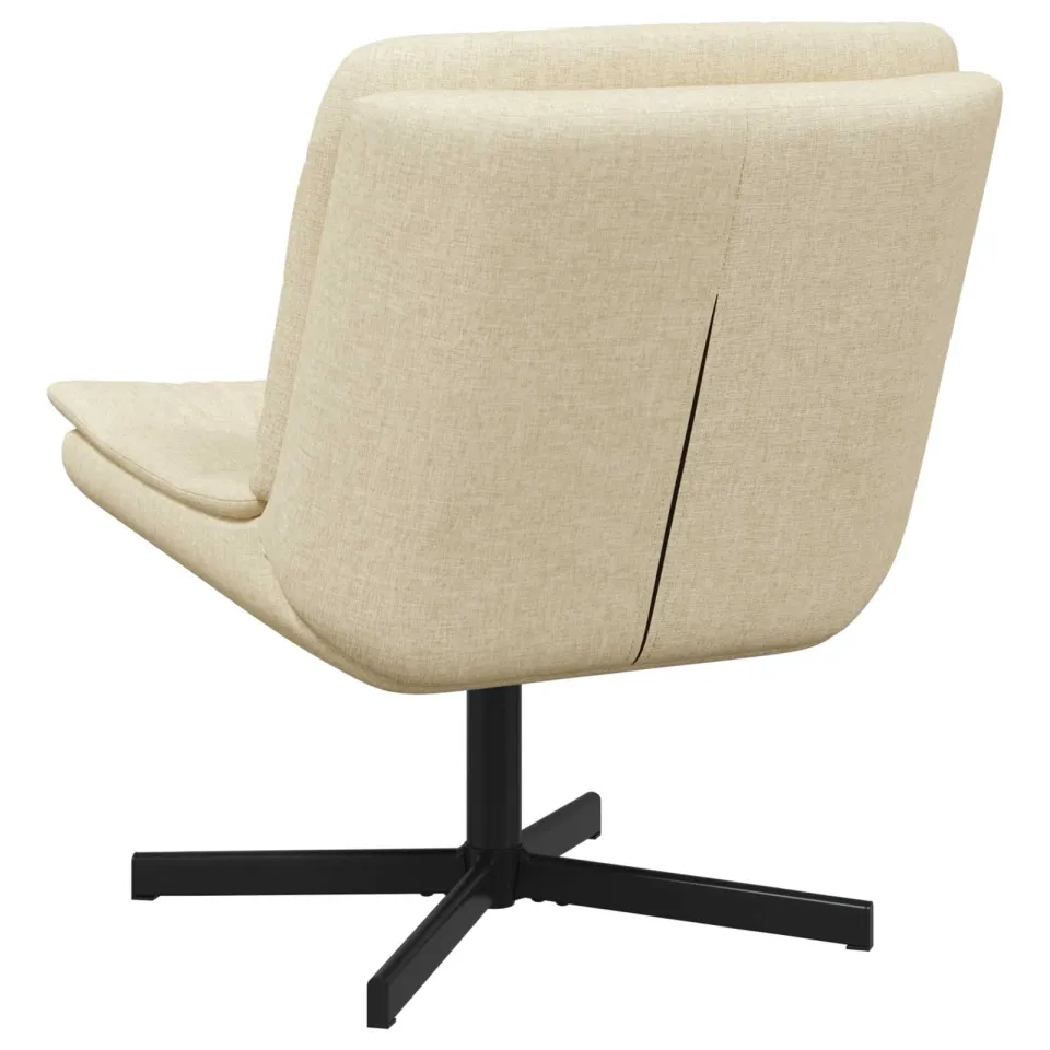 vidaXL Draaistoel Crème 63 x 75 x 76 cm Stof, foto 4