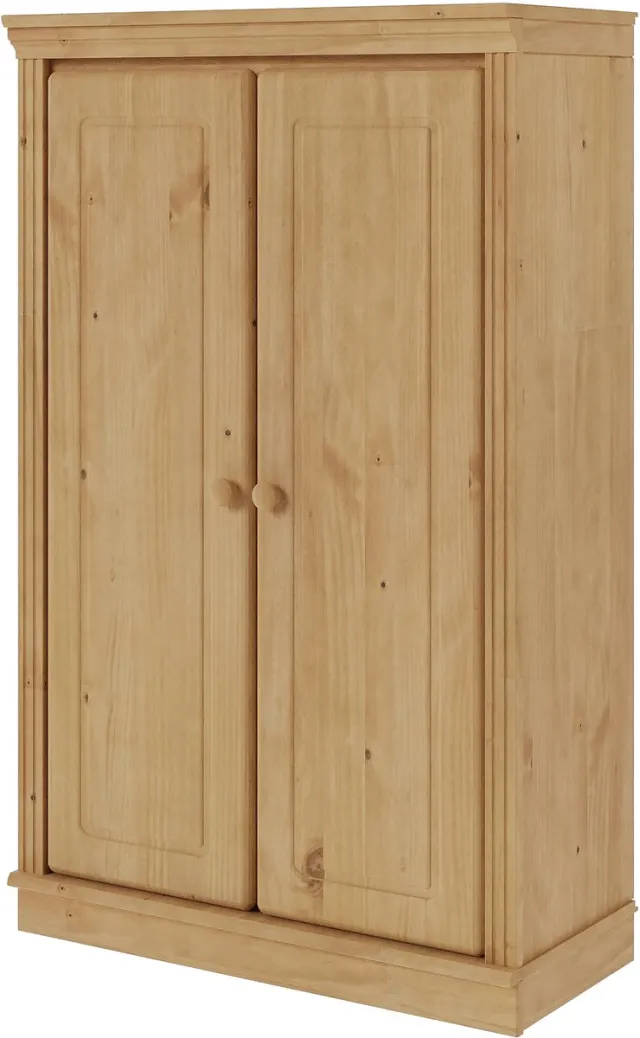 Notio Living Anita-Boekenkast laag met houten deuren in dennenbeitswas Stain wax