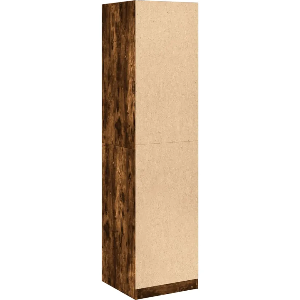 vidaXL Kledingkast 50x50x200 cm bewerkt hout gerookt eikenkleurig, foto 3