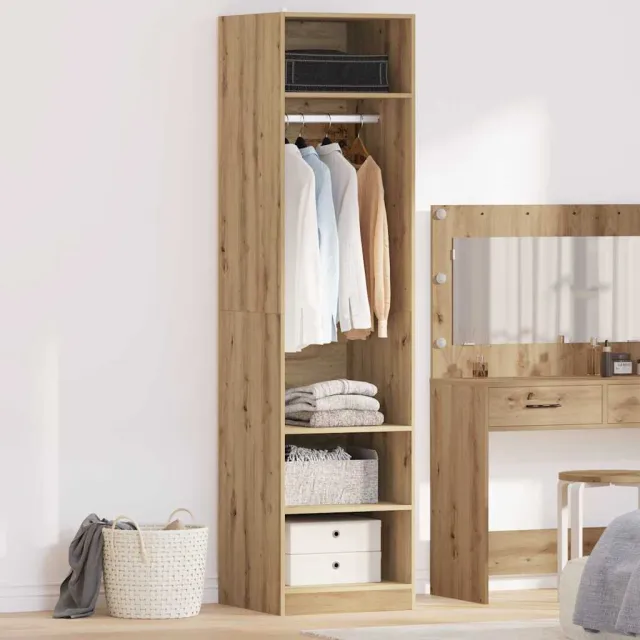 vidaXL Kledingkast Artisan Eiken 50 x 50 x 200 cm Bewerkt hout Bruin