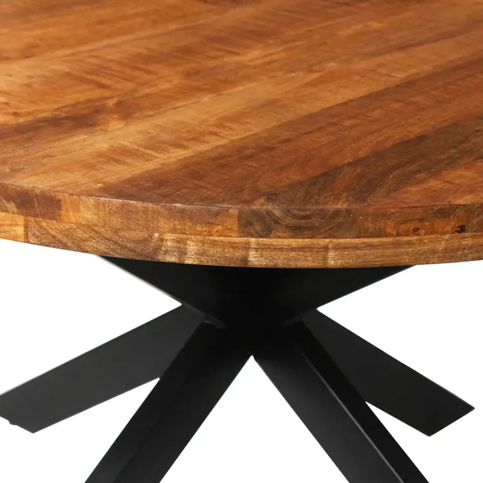 eetkamertafel Hendrik rond magnolia bruin, foto 5