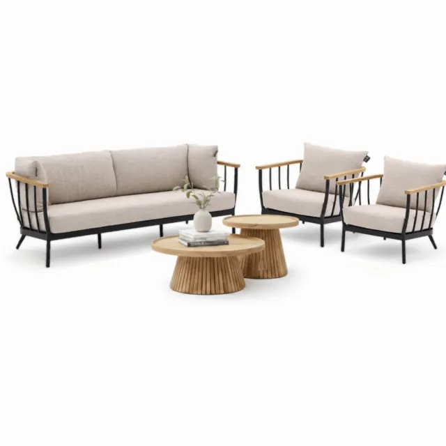 Apple Bee Condor Loungeset Nr. 24| 5-delig | Black | BEE WETT® Naturel
