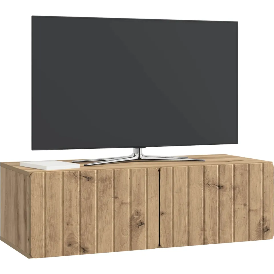 vidaXL Wandbeugel TV-kast 98 x 41 x 30 cm Artisanaal eiken Bruin
