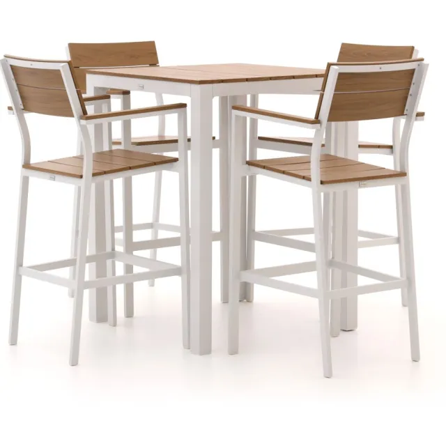 Bellagio tuinmeubelen Bellagio Fidenza 80cm barset 5-delig wit, foto 2