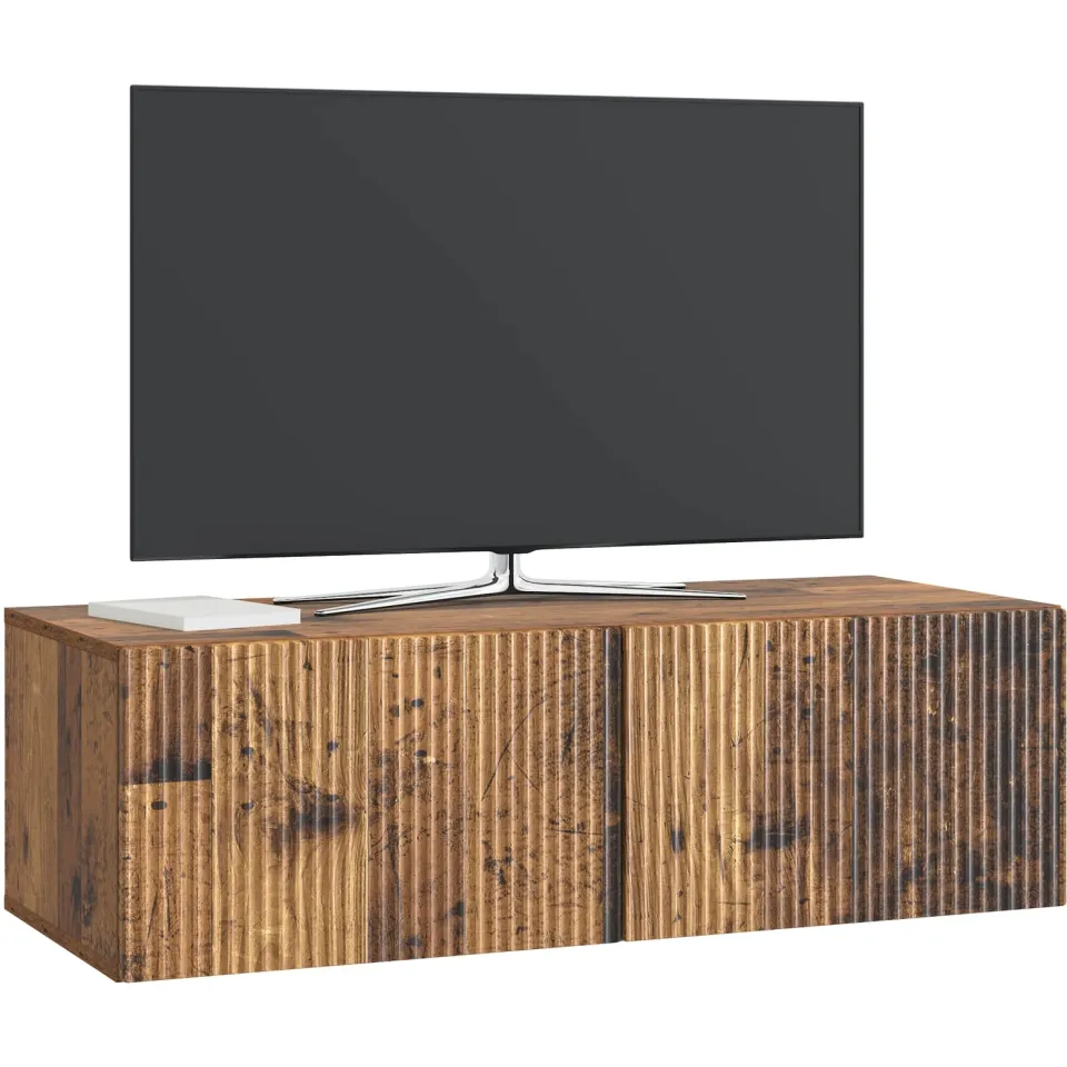 vidaXL Wandbeugel TV-kast 98 x 41 x 30 cm Oud hout Bewerkt hout bruin, foto 3