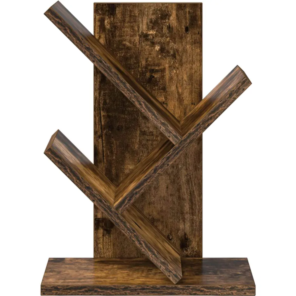 vidaXL Boomvormige boekenplank met 3 planken 30 x 18 x 40 cm bruin, foto 4