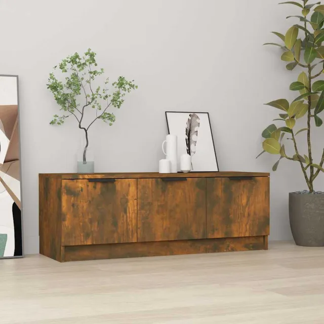 vidaXL Tv-meubel 102x35x36,5 cm bewerkt hout gerookt eikenkleurig, foto 2