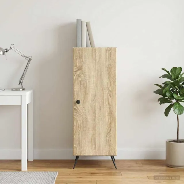 vidaXL Dressoir Sonoma Eiken 33 x 34,5 x 90 cm Bewerkt hout, foto 2