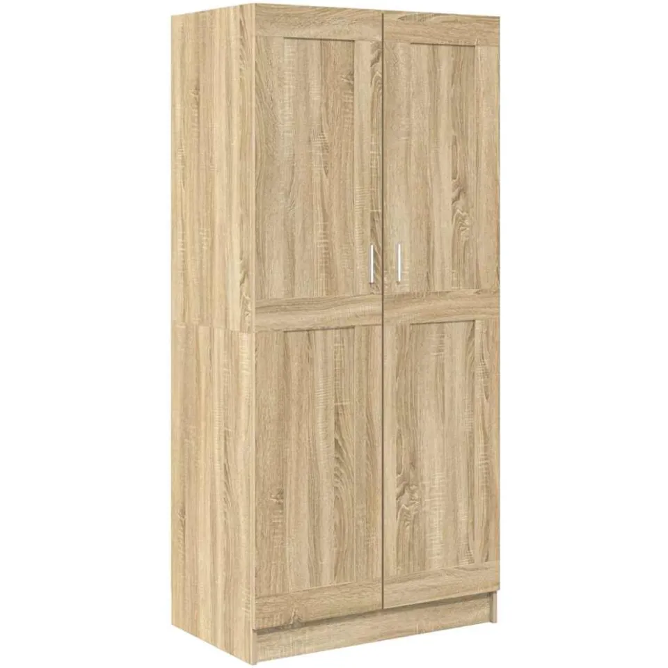 vidaXL Kledingkast 82,5x51,5x180 cm bewerkt hout sonoma eikenkleurig Bruin