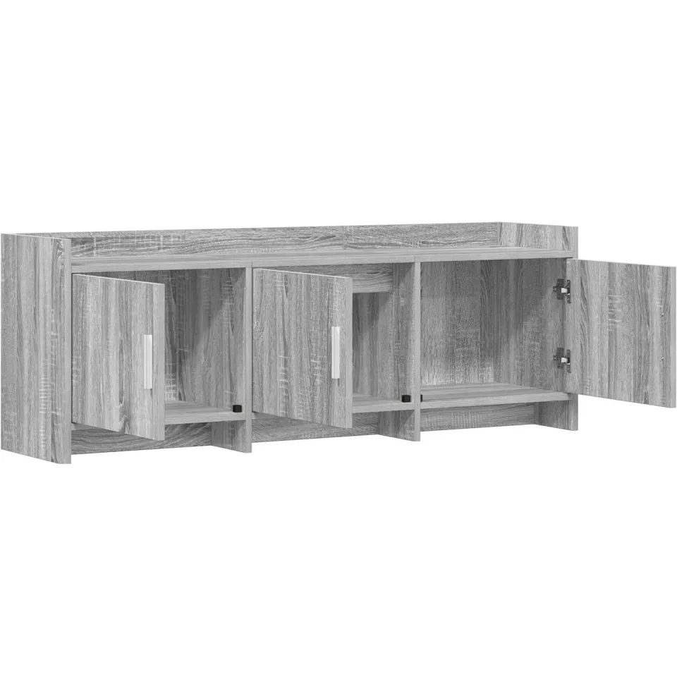 vidaXL TV-kast 130 x 33 x 47 cm Grijs Sonoma Bewerkt hout, foto 4