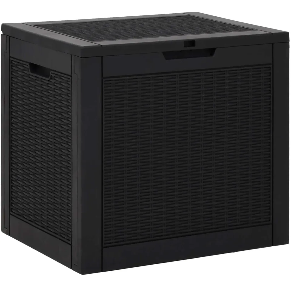 vidaXL Tuinbox 55,5x43x53 cm polypropeen zwart, foto 3
