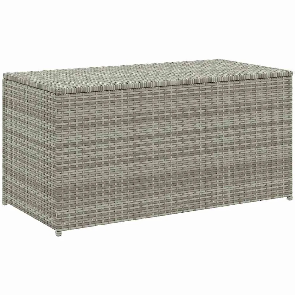 vidaXL Tuinbox 100x50x50 cm poly rattan grijs, foto 3