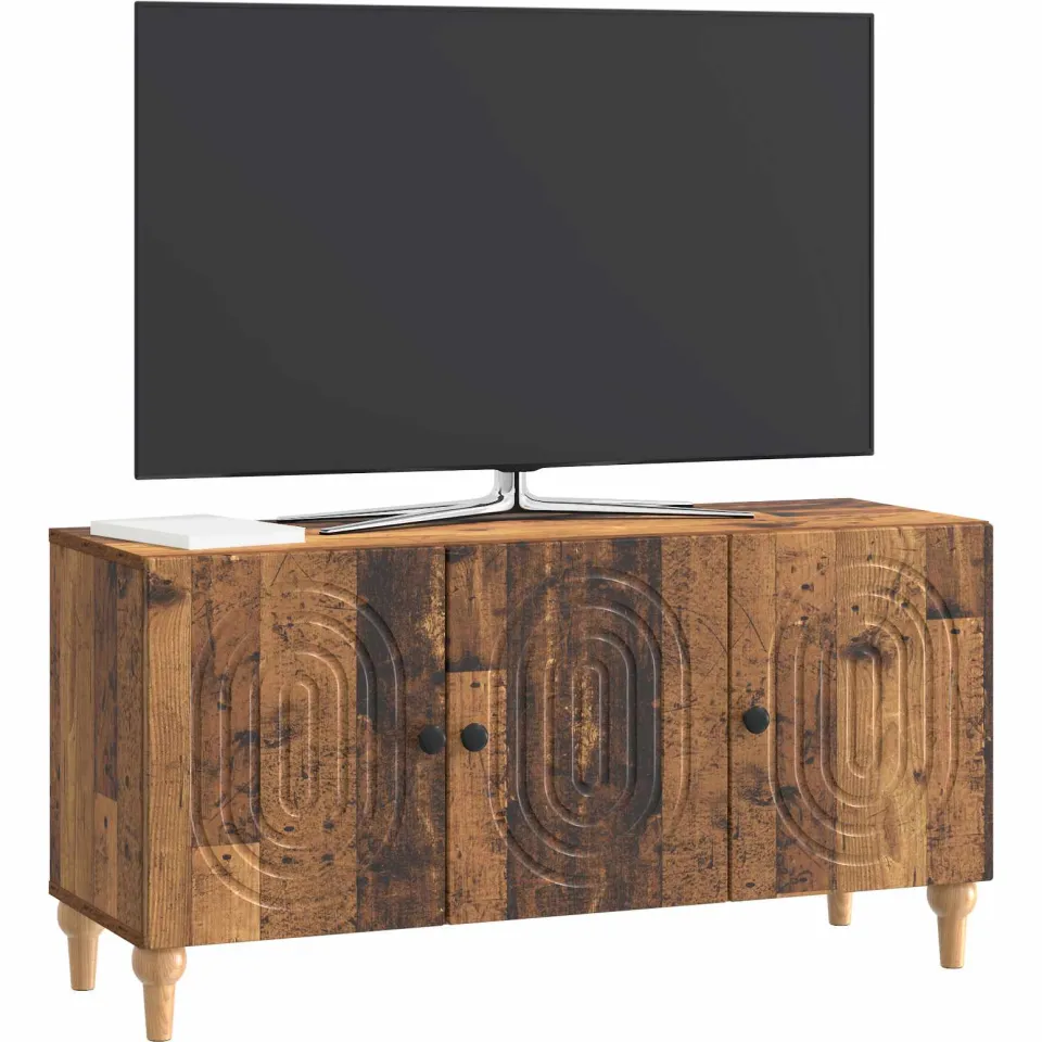 vidaXL TV-kast 99 x 34,5 x 50 cm Oud hout Bewerkt hout bruin