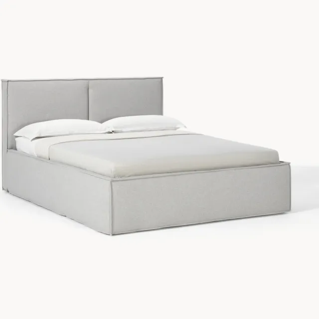 Westwing Collection Gestoffeerd bed Dream Grijs