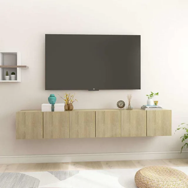 vidaXL Tv-hangmeubelen 3 st 60x30x30 cm sonoma eikenkleurig, foto 2