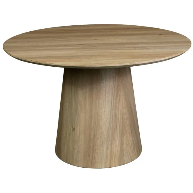 Lizzely Garden & Living Eettafel Amber rond 120cm lichtbruin Japandi eetkamertafel Japanse stijl tafel