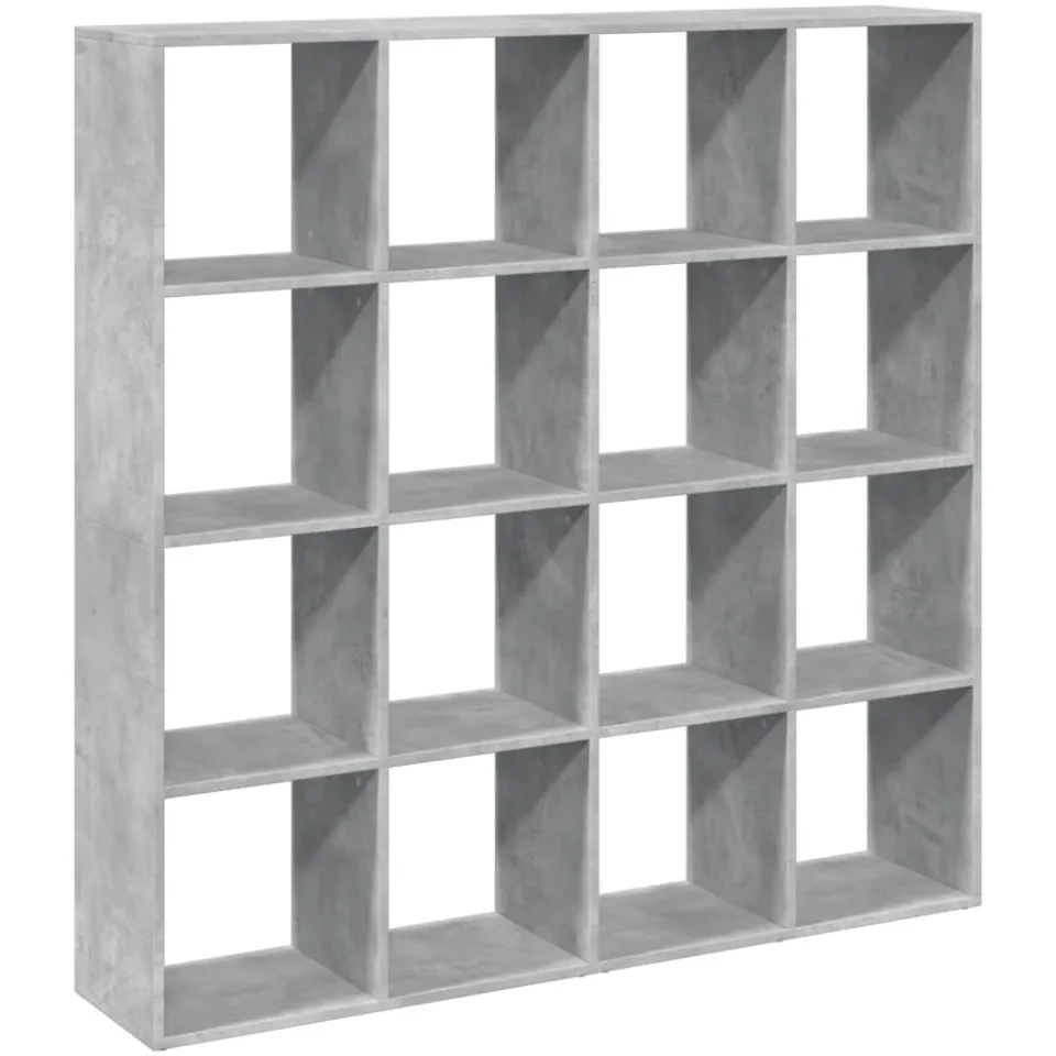 vidaXL Boekenkast 137,5x29x137,5 cm bewerkt hout betongrijs