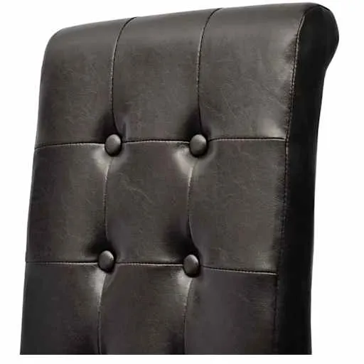 vidaXL Eetkamerstoelen 6 st kunstleer zwart, foto 4