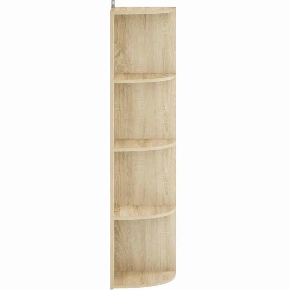 vidaXL Hoekplank 4-laags 31,5 x 31 x 130 cm Bewerkt hout Sonoma Eiken Bruin