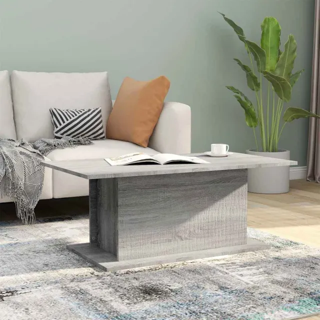 vidaXL Salontafel 102x55,5x40 cm bewerkt hout grijs sonoma eikenkleur, foto 2