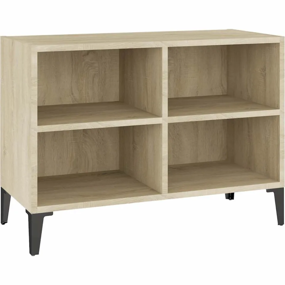 vidaXL Tv-meubel met metalen poten 69,5x30x50 cm sonoma eikenkleurig, foto 3