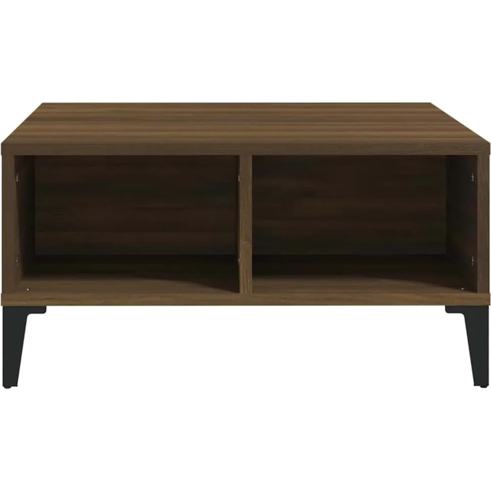 vidaXL Salontafel 60x60x30 cm spaanplaat bruin eikenkleur