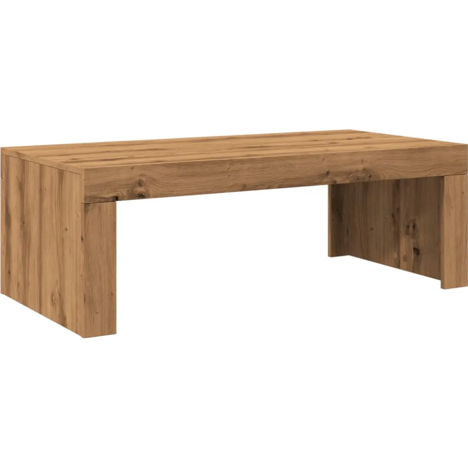 vidaXL Salontafel 102x50x35 cm bewerkt hout artisanaal eikenkleurig Bruin
