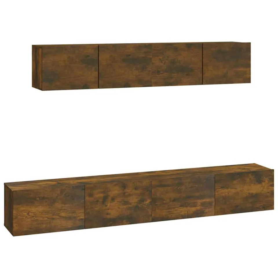 vidaXL 4-delige Tv-meubelset bewerkt hout gerookt eikenkleurig, foto 3