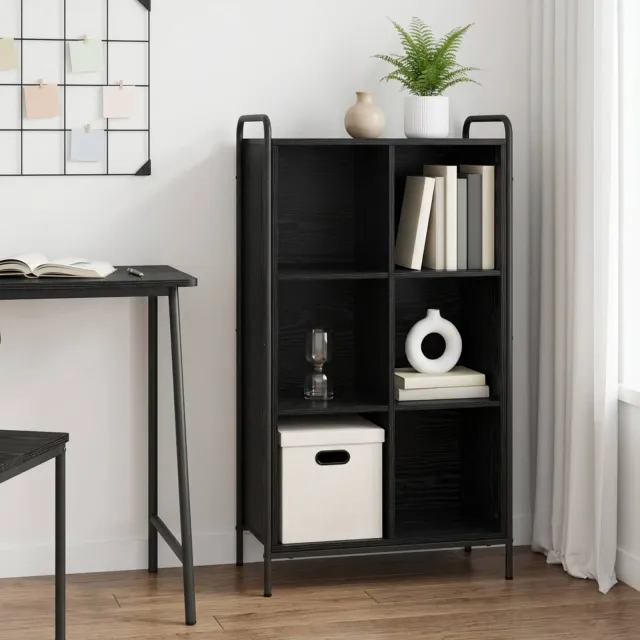 vidaXL Boekenkast 57 x 33 x 111 cm Bewerkt hout Zwart eiken, foto 2