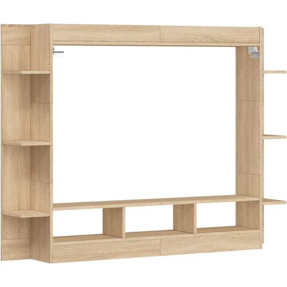 vidaXL Tv-meubel 152x22x113 cm bewerkt hout sonoma eikenkleurig, foto 4