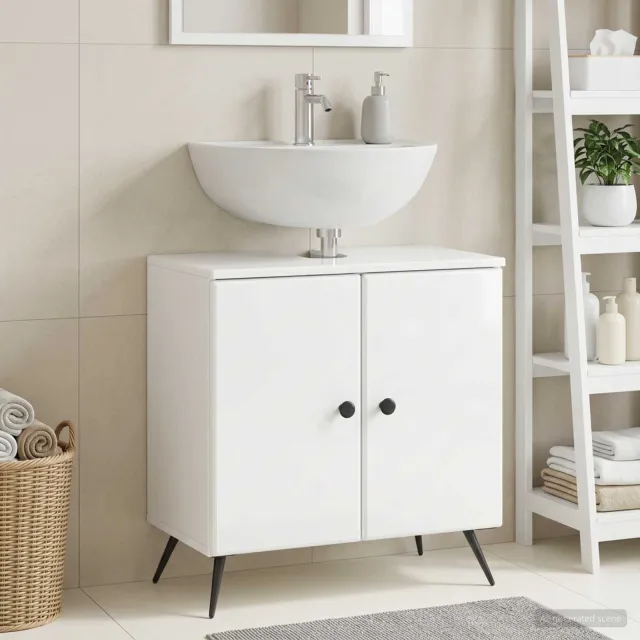 vidaXL Badkamer wastafelkast BREDA Hoogglans Wit 59,5 x 31,5 x 59 cm, foto 2